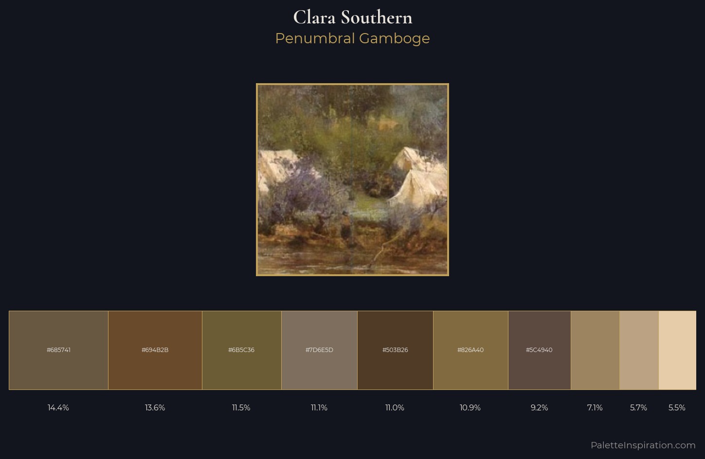 Clara Southern Palette 3 — Penumbral Gamboge