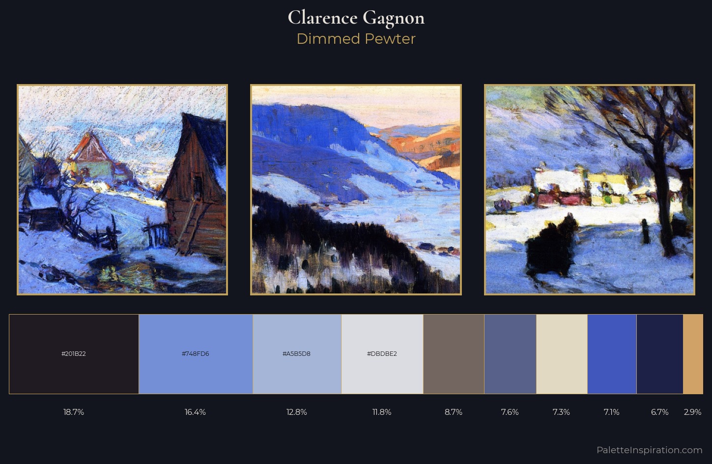 Clarence Gagnon Palette 9 — Dimmed Pewter