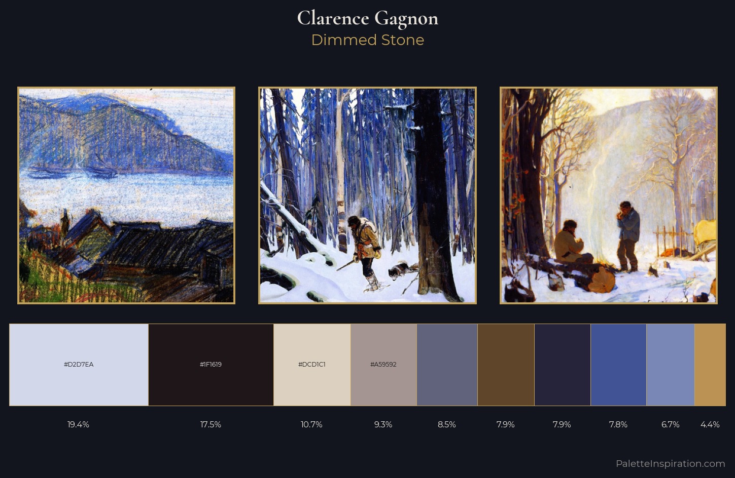 Clarence Gagnon Palette 11 — Dimmed Stone