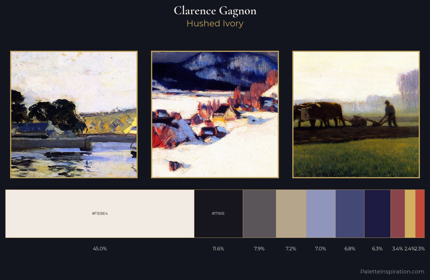 Clarence Gagnon Palette 12 — Hushed Ivory