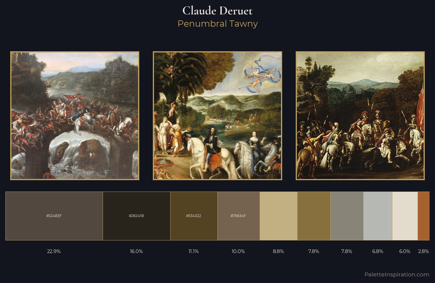 Claude Deruet Palette 1 — Penumbral Tawny