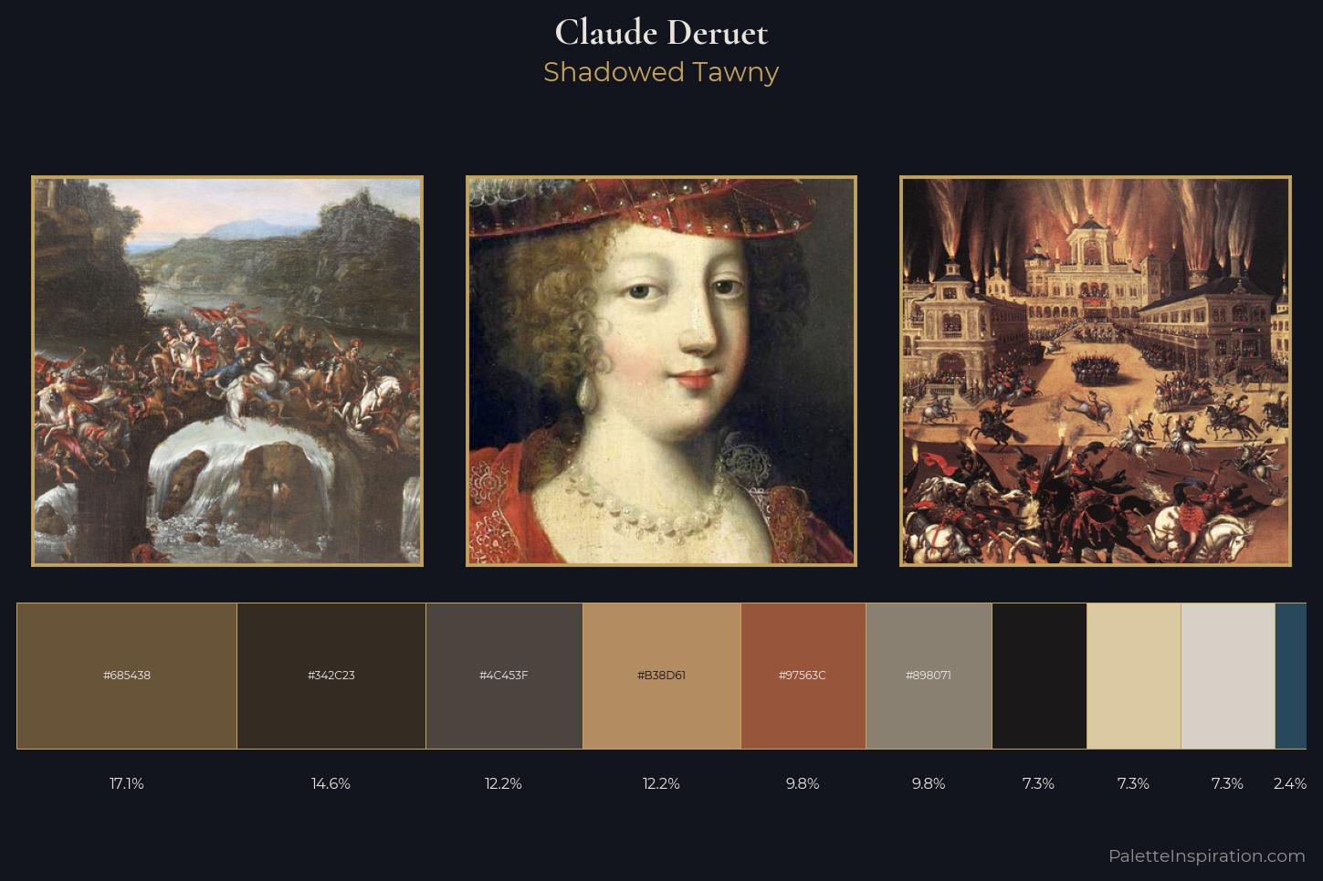 Claude Deruet Master Palette — Shadowed Tawny