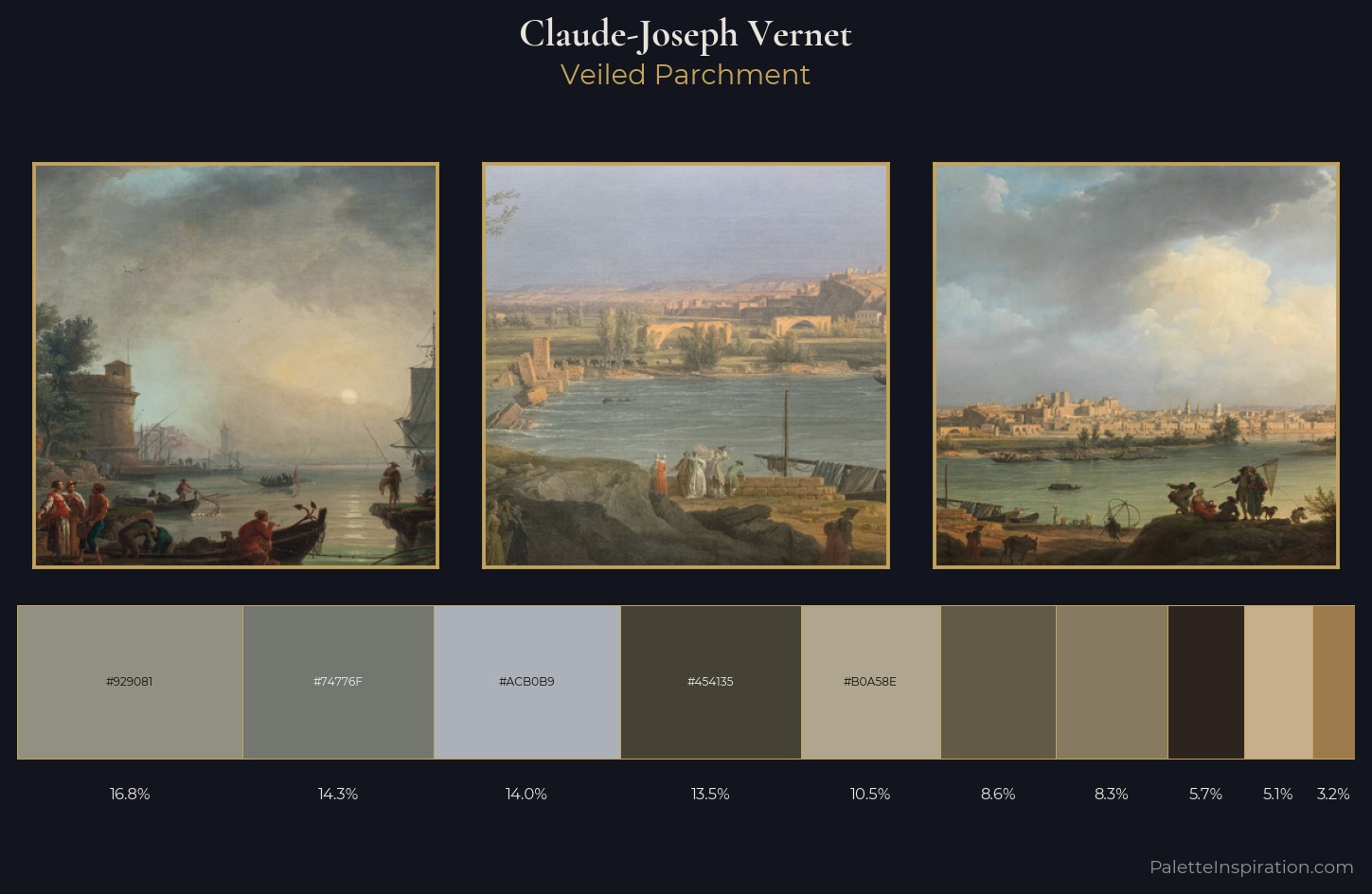 Claude-Joseph Vernet Palette 4 — Veiled Parchment