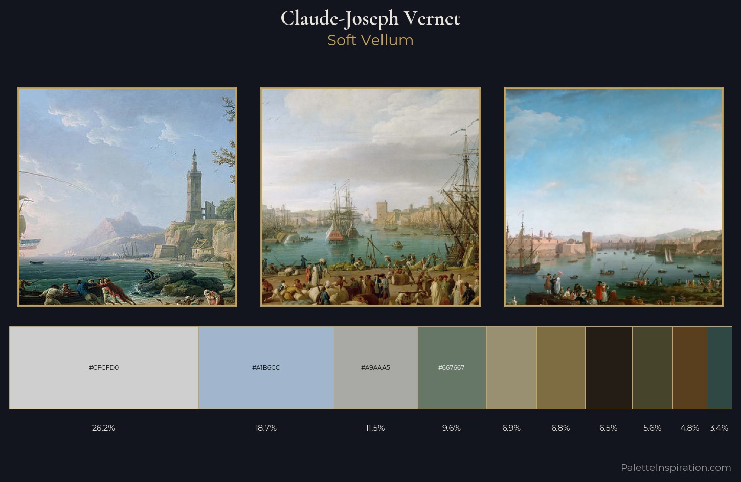 Claude-Joseph Vernet Palette 6 — Soft Vellum