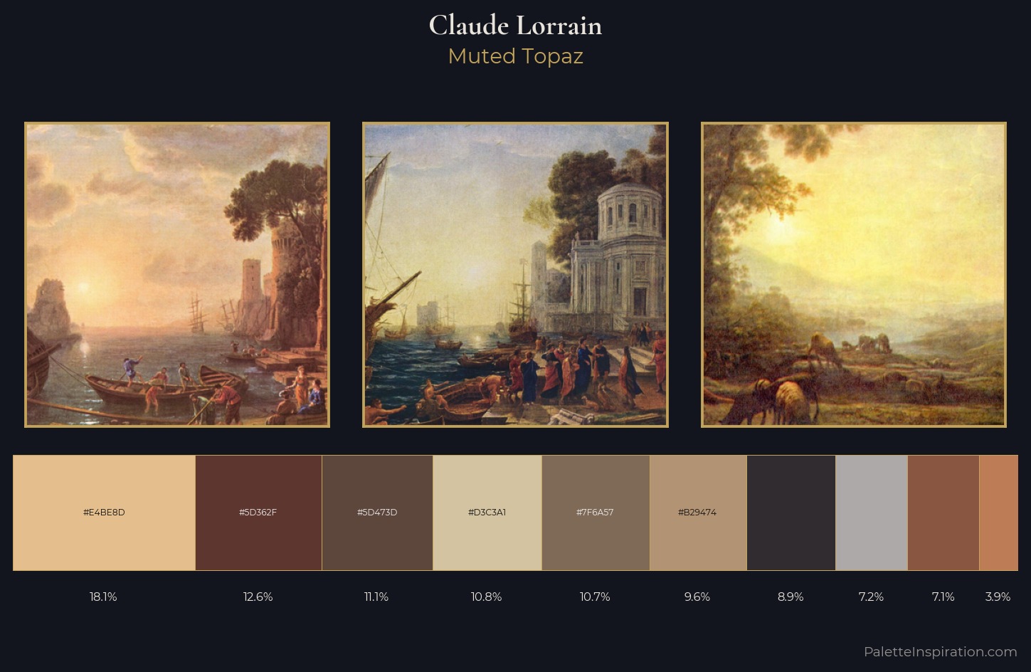 Claude Lorrain Palette 4 — Muted Topaz
