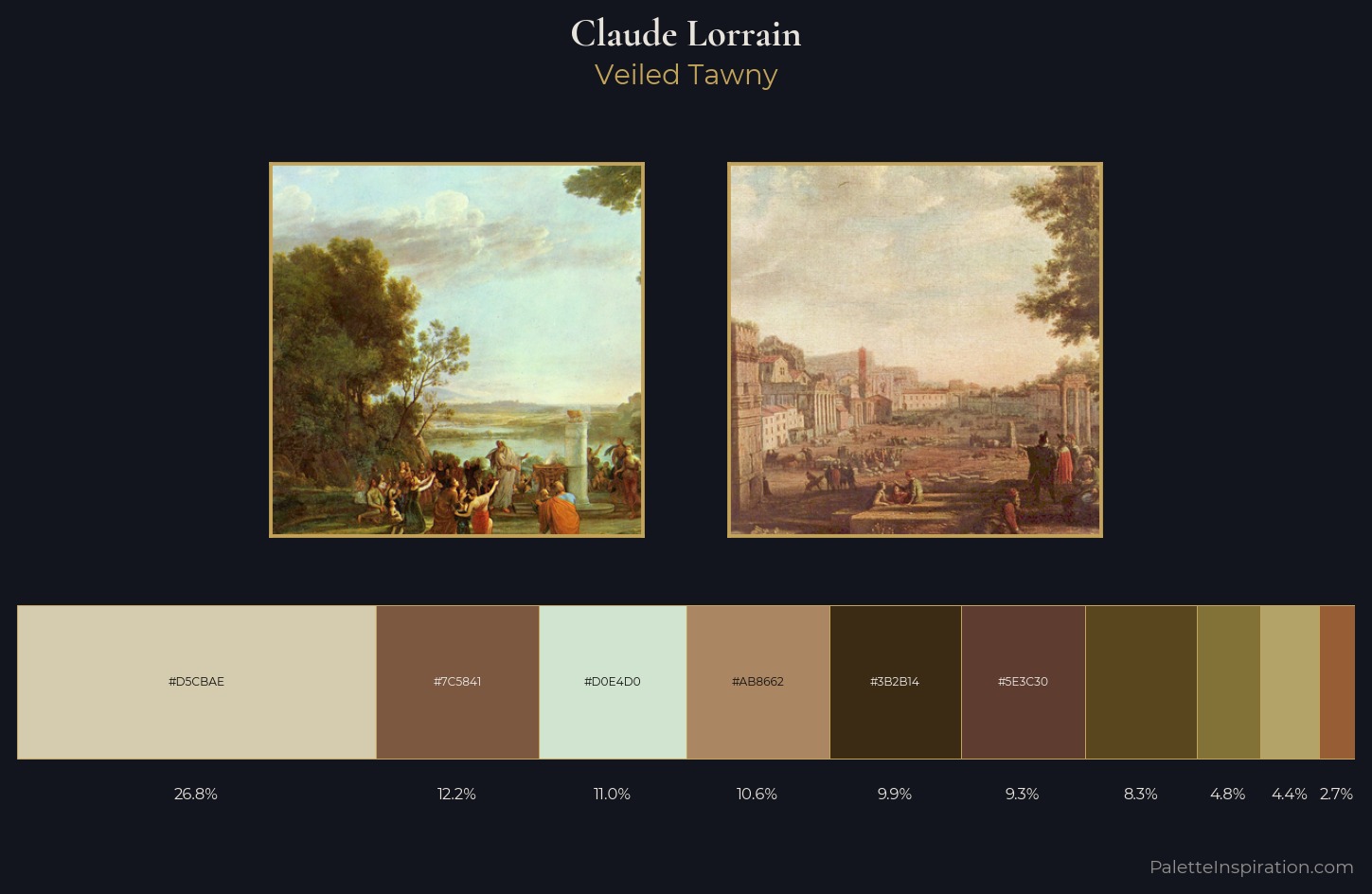 Claude Lorrain Palette 7 — Veiled Tawny