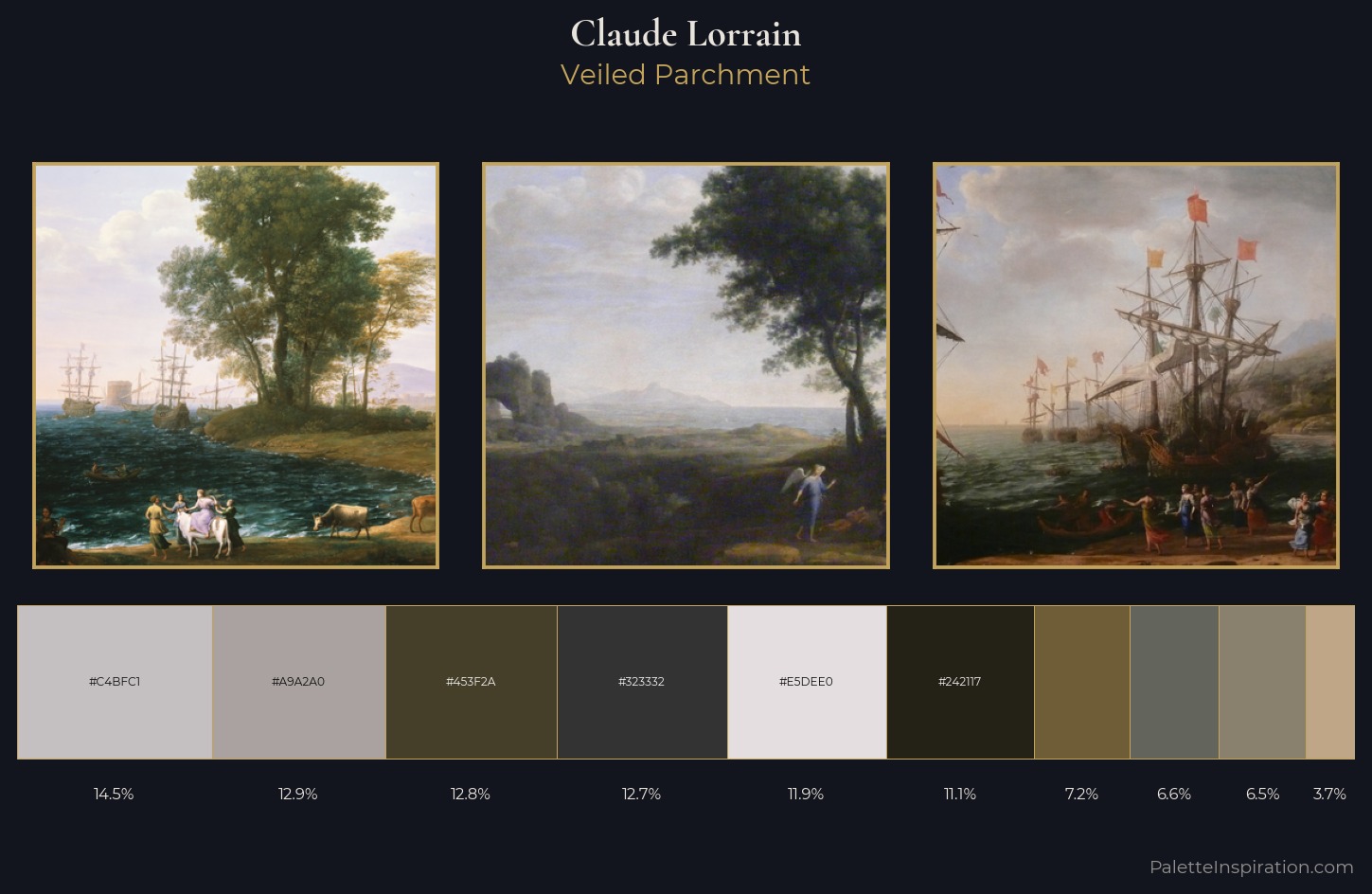 Claude Lorrain Palette 8 — Veiled Parchment