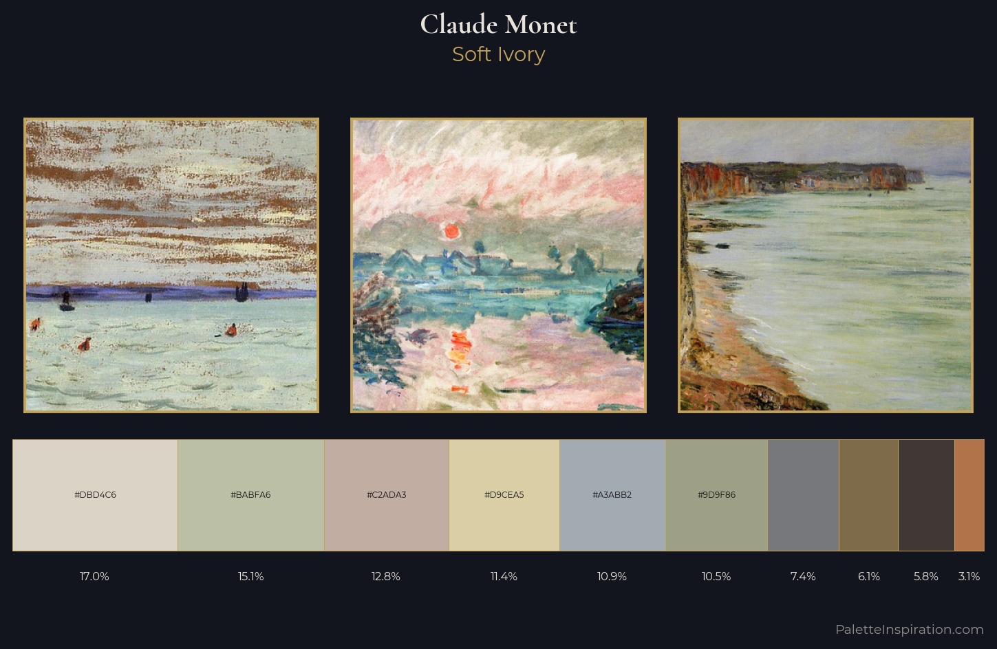Claude Monet Palette 2 — Soft Ivory