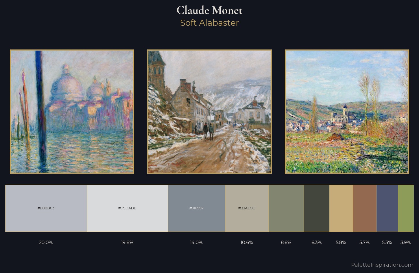 Claude Monet Palette 6 — Soft Alabaster