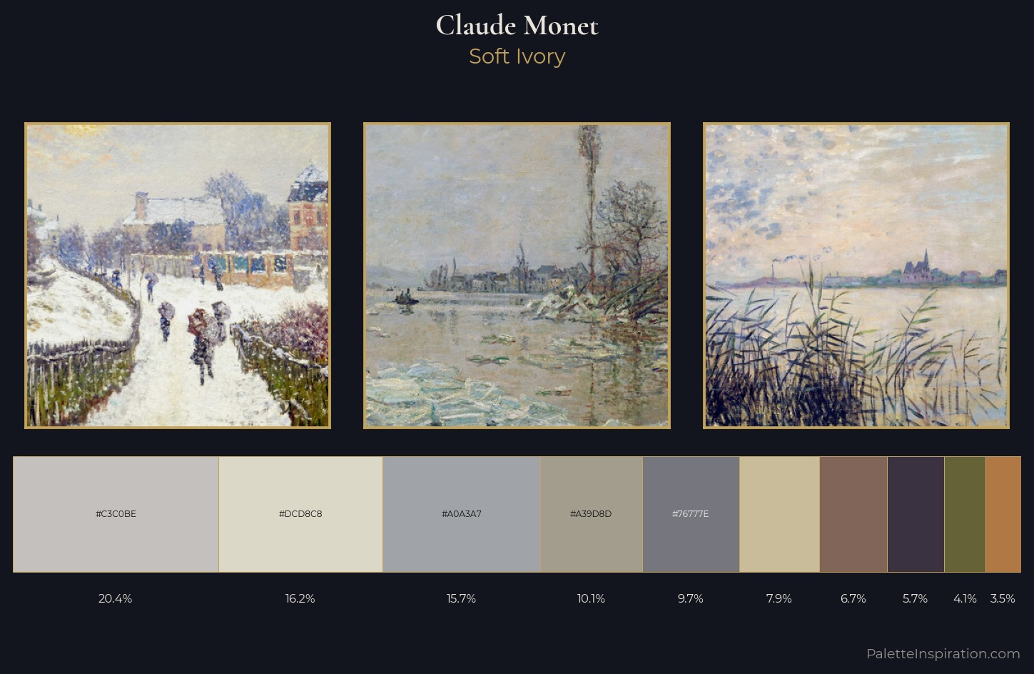 Claude Monet Palette 7 — Soft Ivory