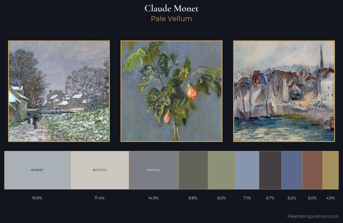Claude Monet Palette 15 — Pale Vellum