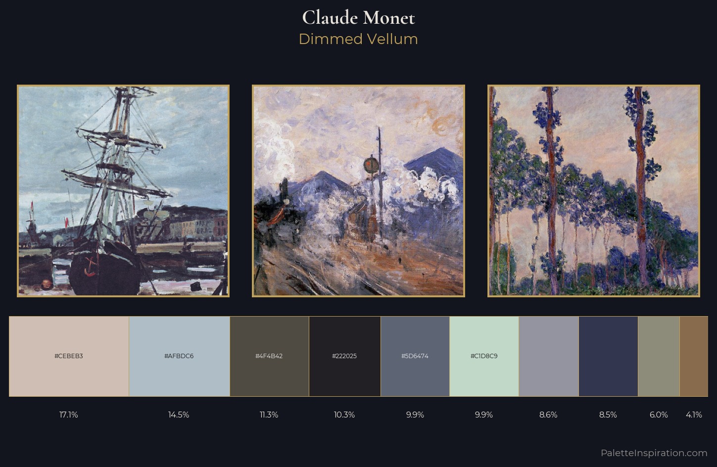 Claude Monet Palette 16 — Dimmed Vellum