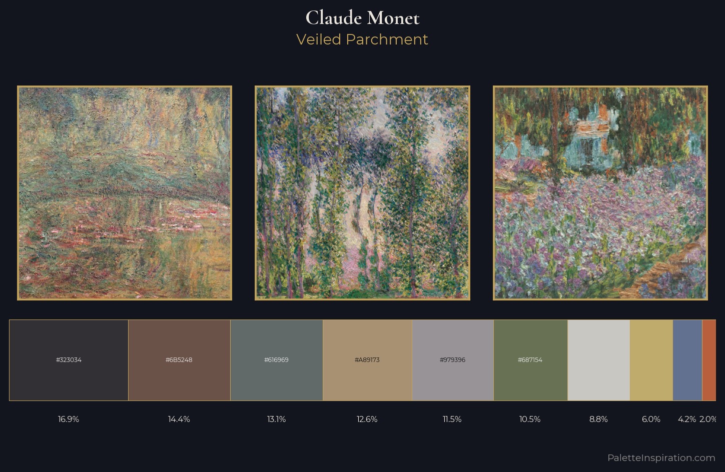 Claude Monet Palette 17 — Veiled Parchment
