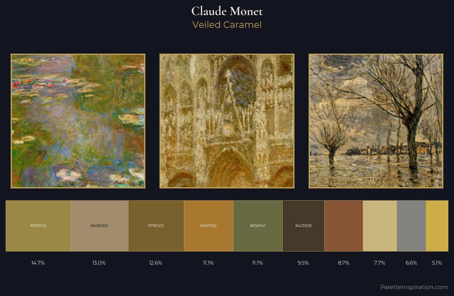 Claude Monet Palette 18 — Veiled Caramel
