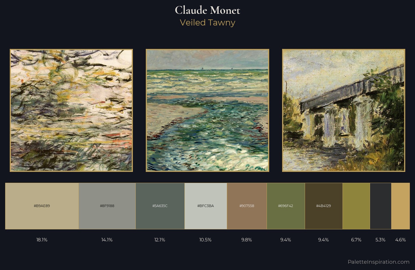 Claude Monet Palette 19 — Veiled Tawny