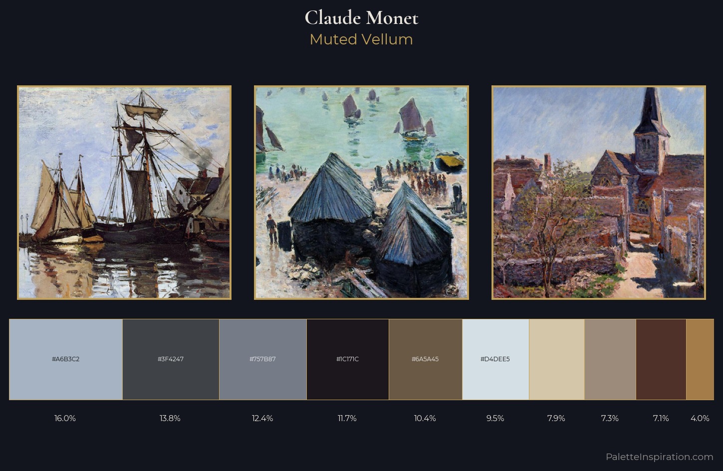 Claude Monet Palette 20 — Muted Vellum
