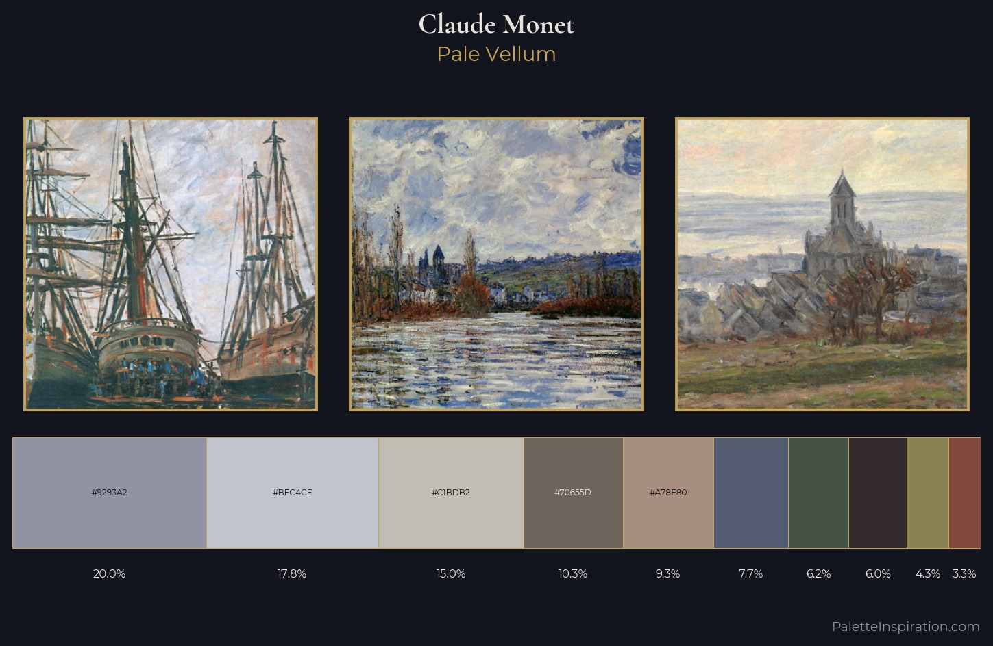 Claude Monet Palette 21 — Pale Vellum