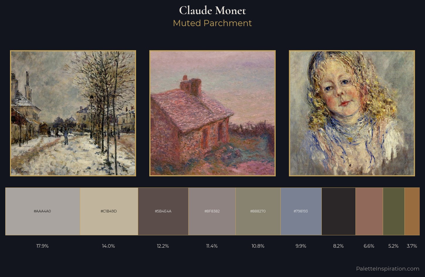 Claude Monet Palette 25 — Muted Parchment