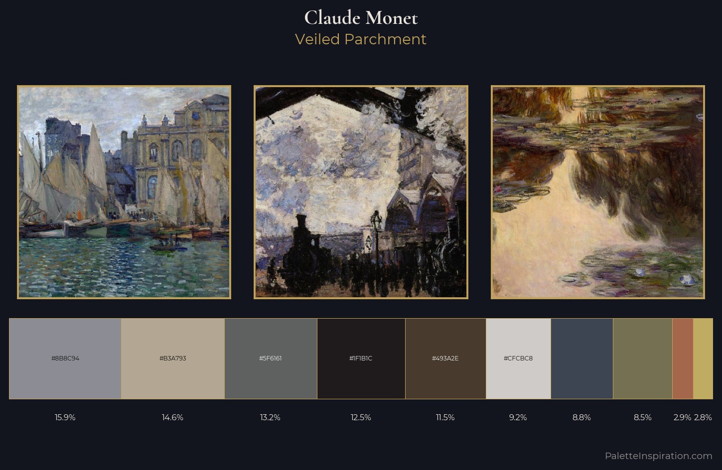 Claude Monet Palette 26 — Veiled Parchment