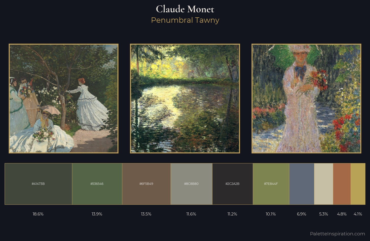 Claude Monet Palette 27 — Penumbral Tawny