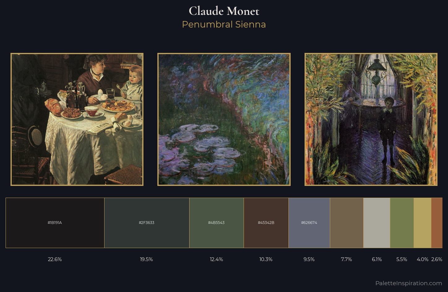 Claude Monet Palette 30 — Penumbral Sienna