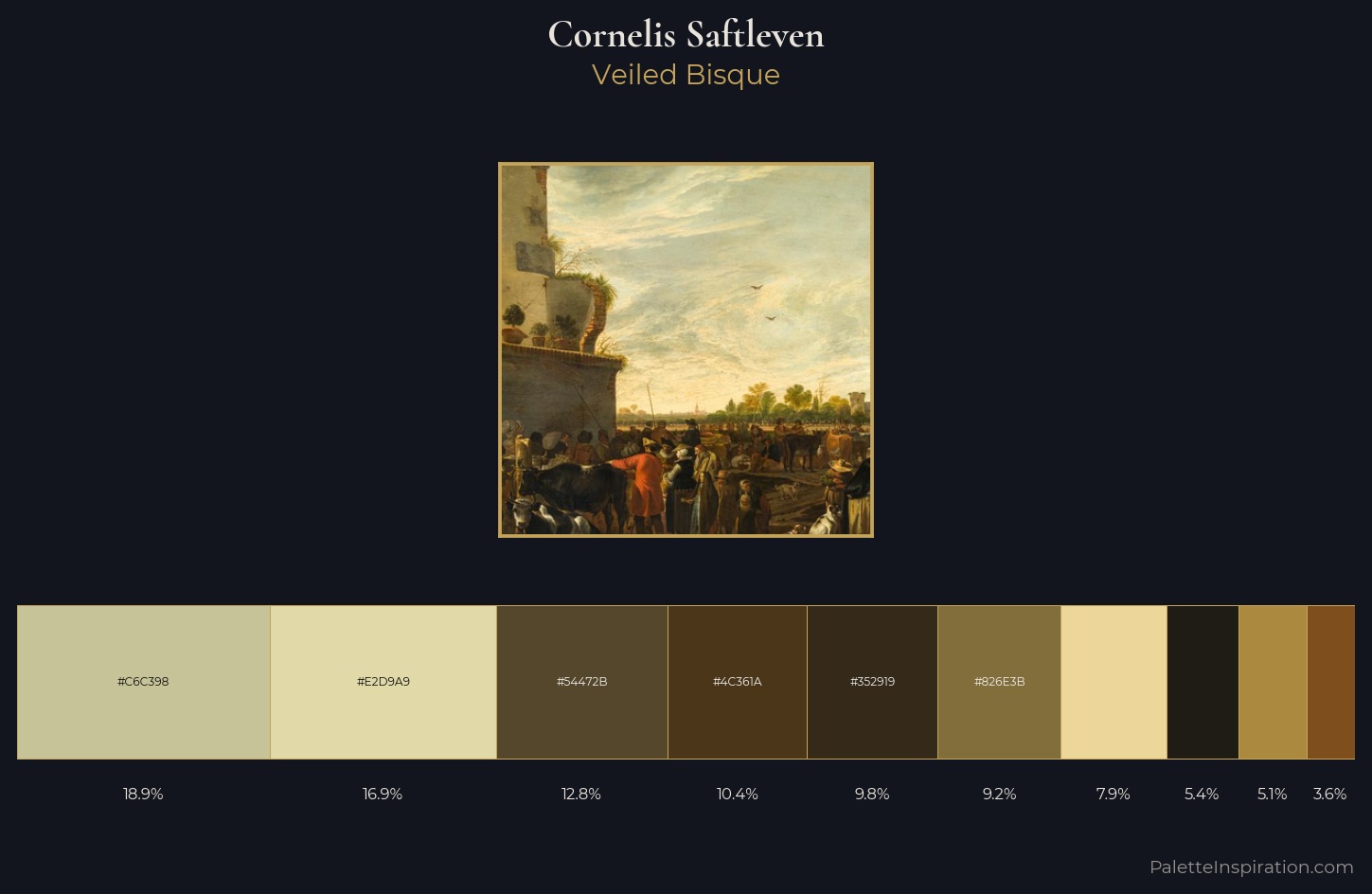 Cornelis Saftleven Palette 1 — Veiled Bisque