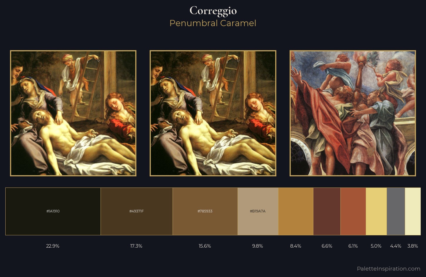 Correggio Palette 4 — Penumbral Caramel