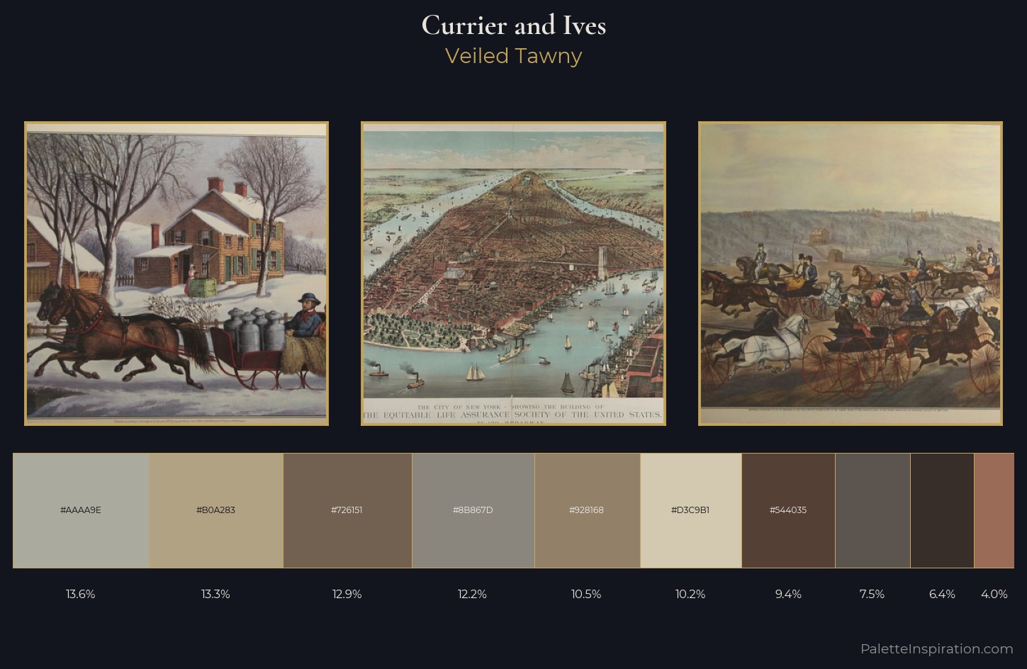 Currier and Ives Palette 6 — Veiled Tawny