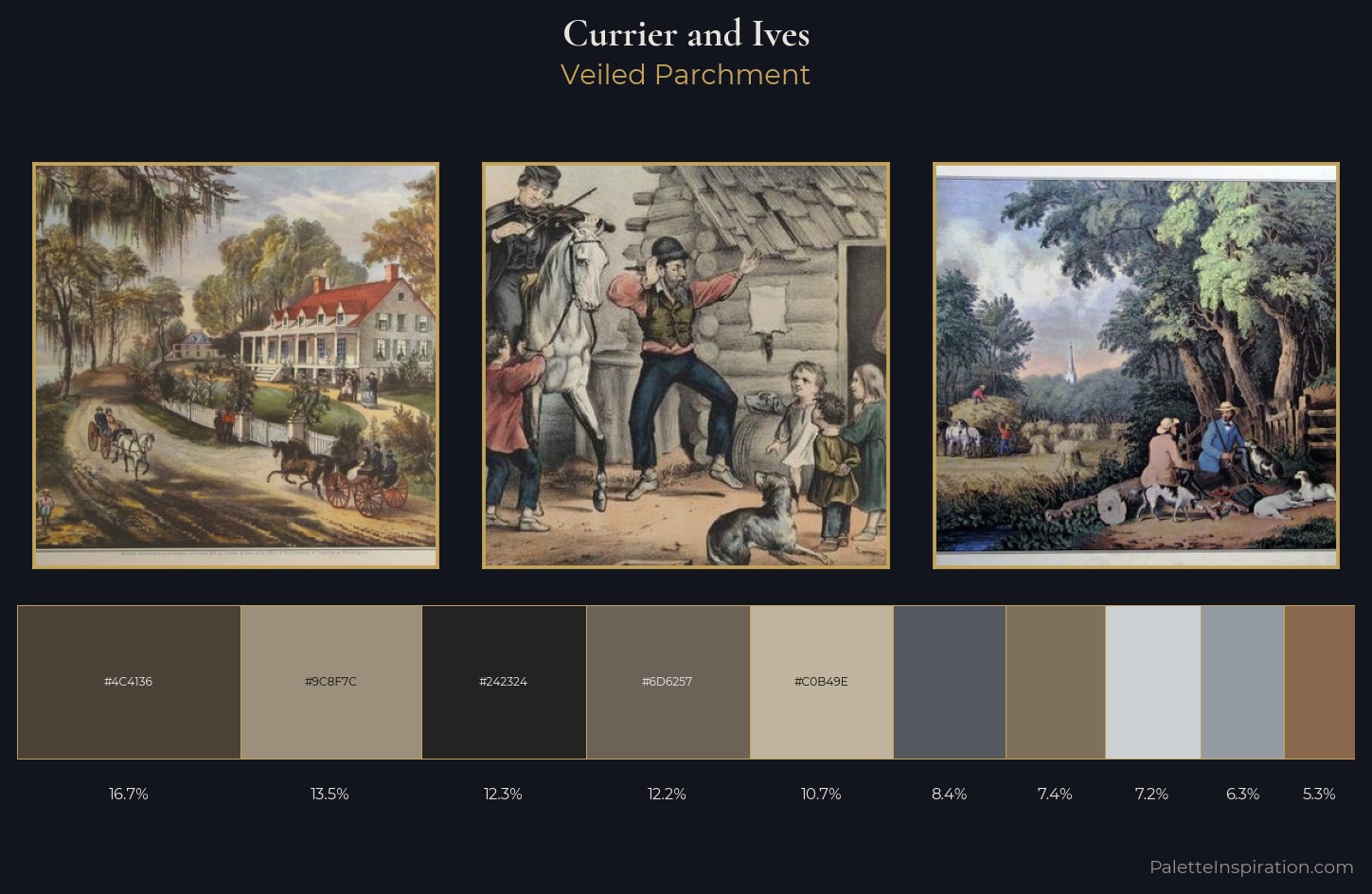 Currier and Ives Palette 8 — Veiled Parchment