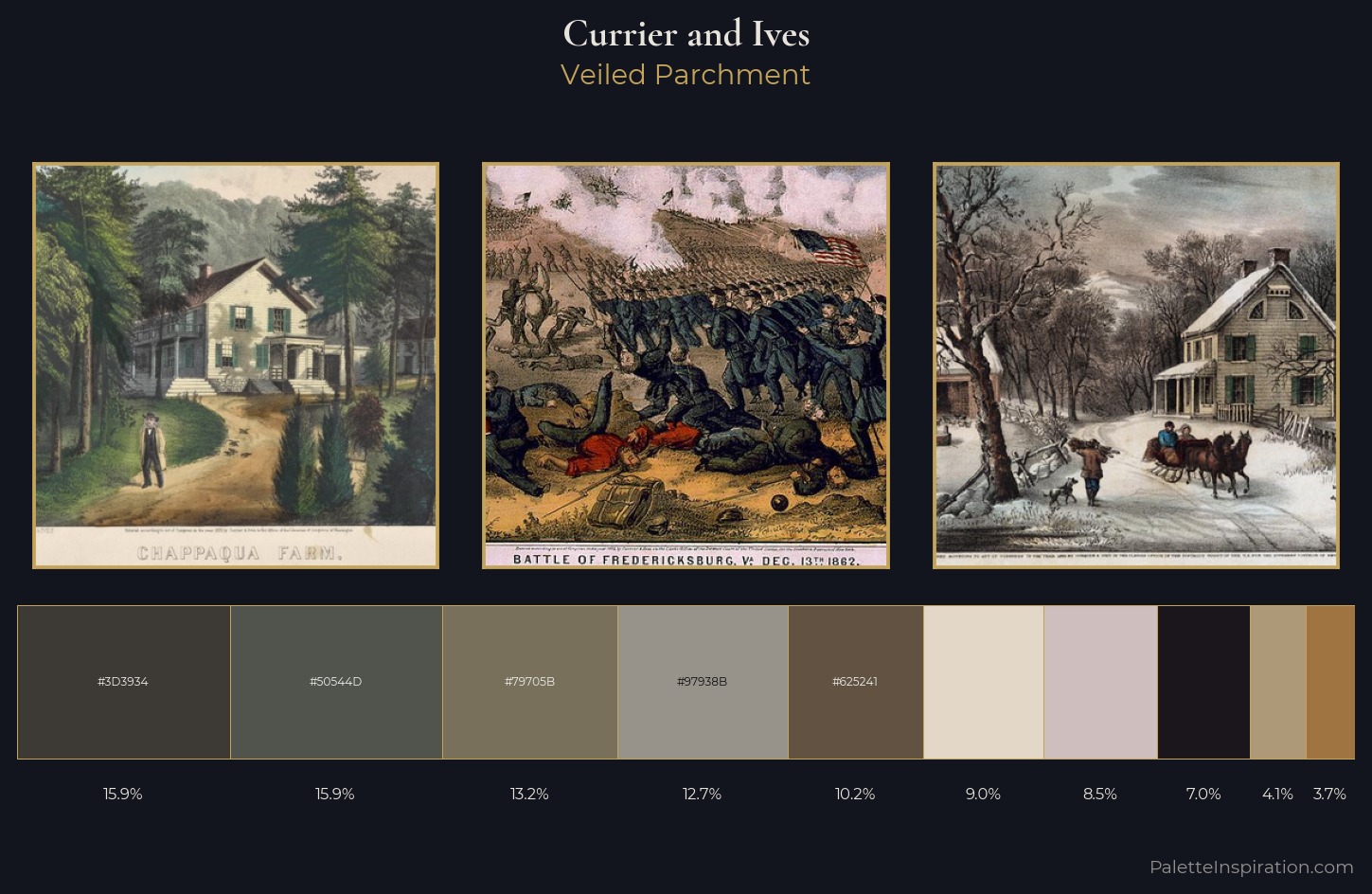 Currier and Ives Palette 9 — Veiled Parchment