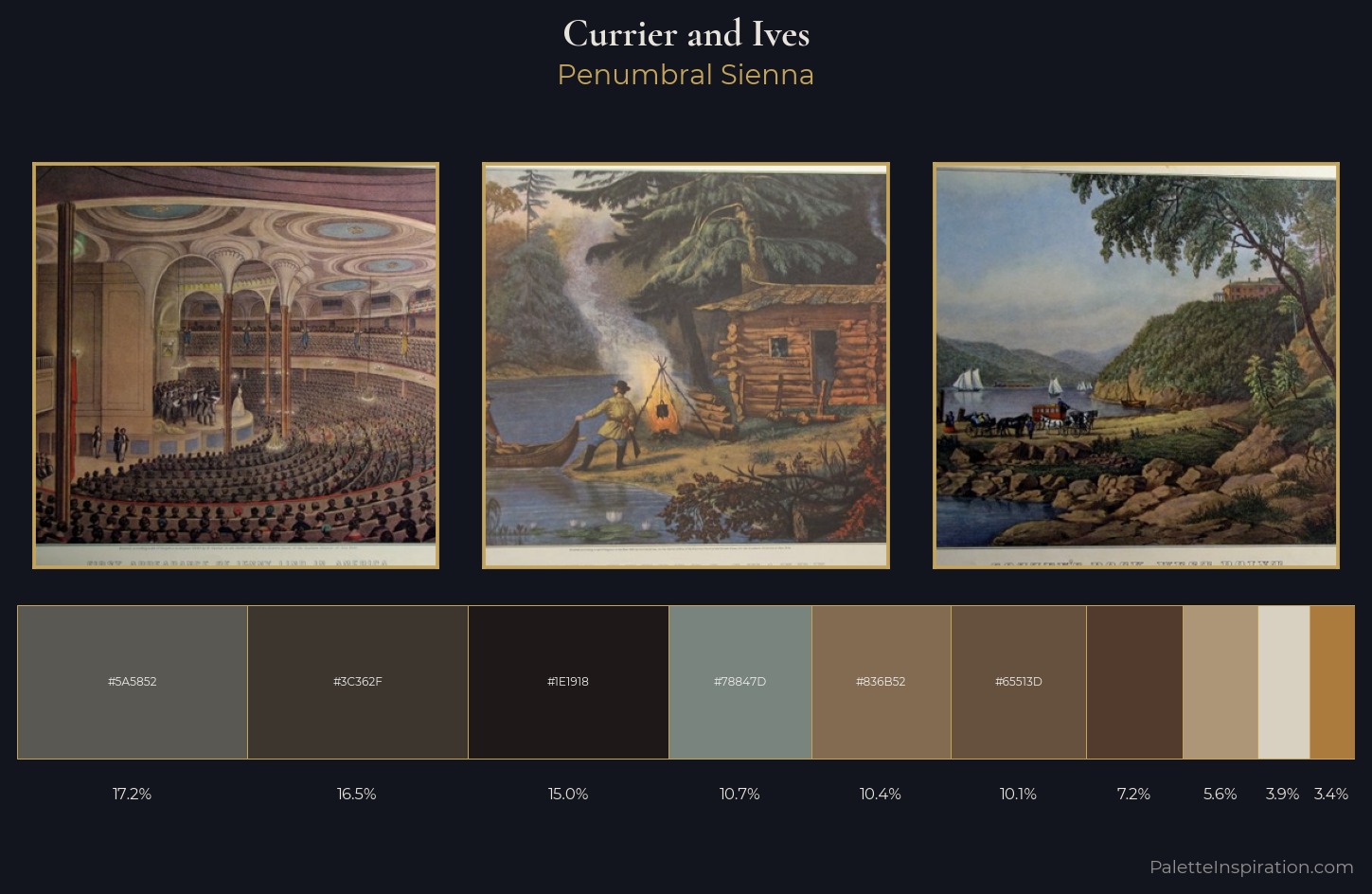 Currier and Ives Palette 13 — Penumbral Sienna
