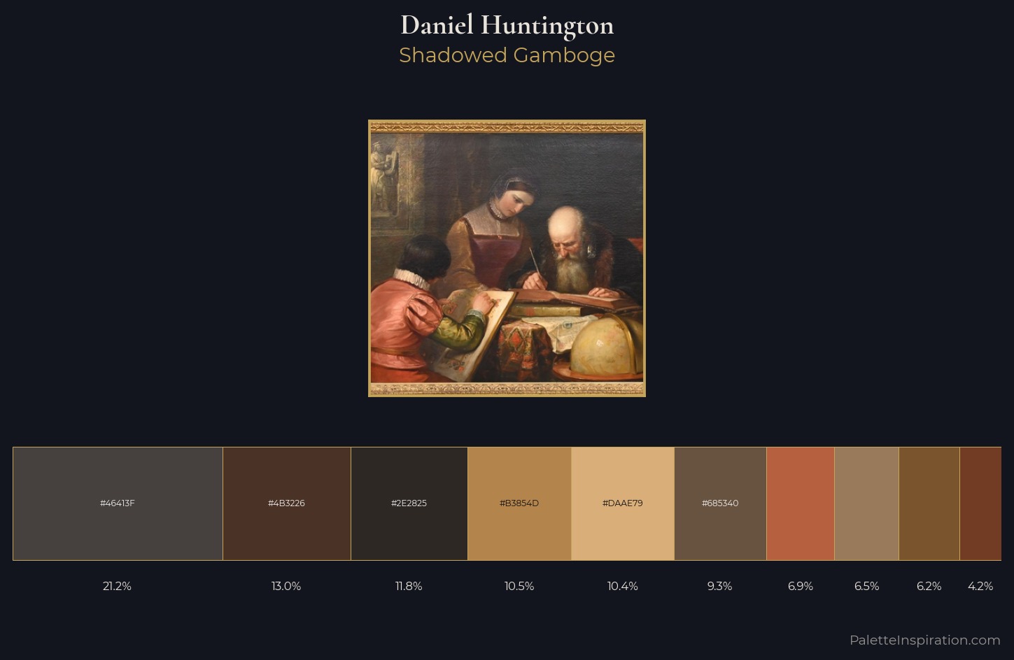 Daniel Huntington Palette 2 — Shadowed Gamboge