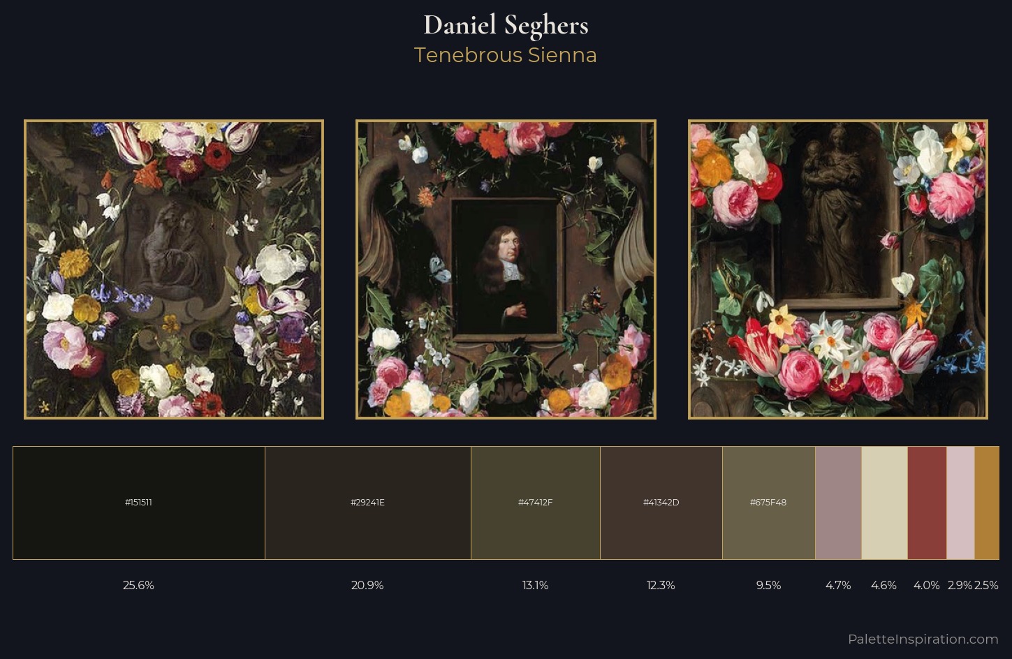 Daniel Seghers Palette 3 — Tenebrous Sienna