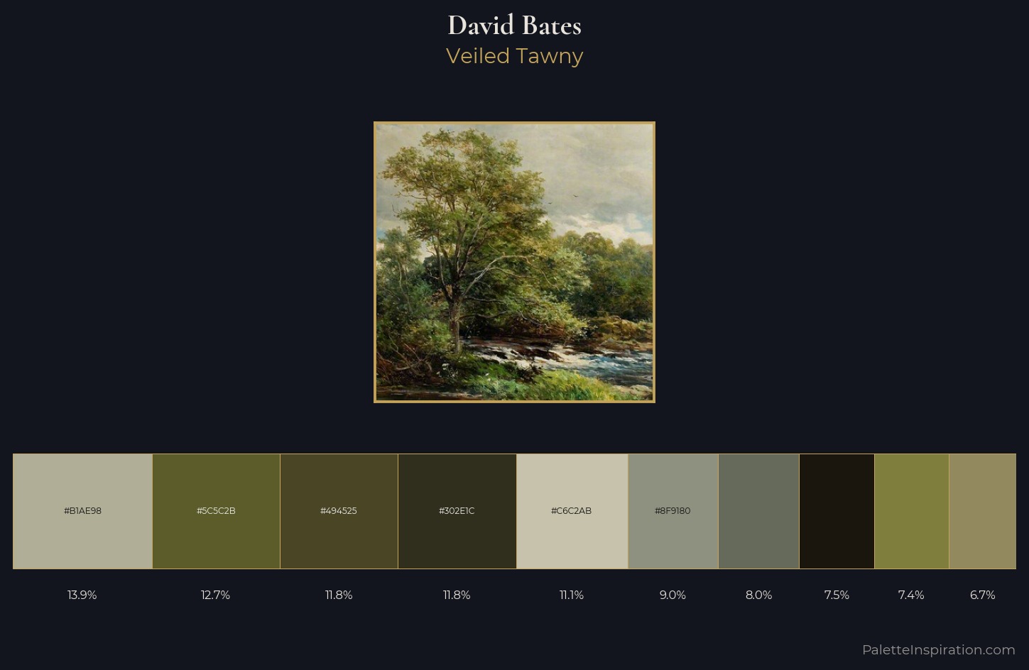 David Bates Palette 5 — Veiled Tawny