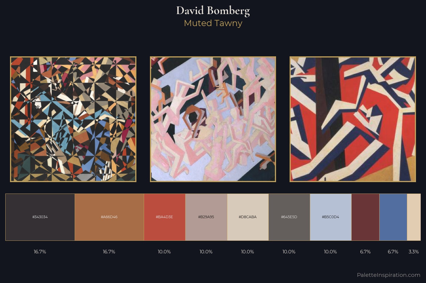 David Bomberg Master Palette — Muted Tawny