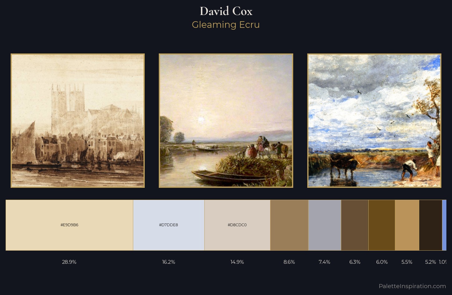 David Cox Palette 4 — Gleaming Ecru