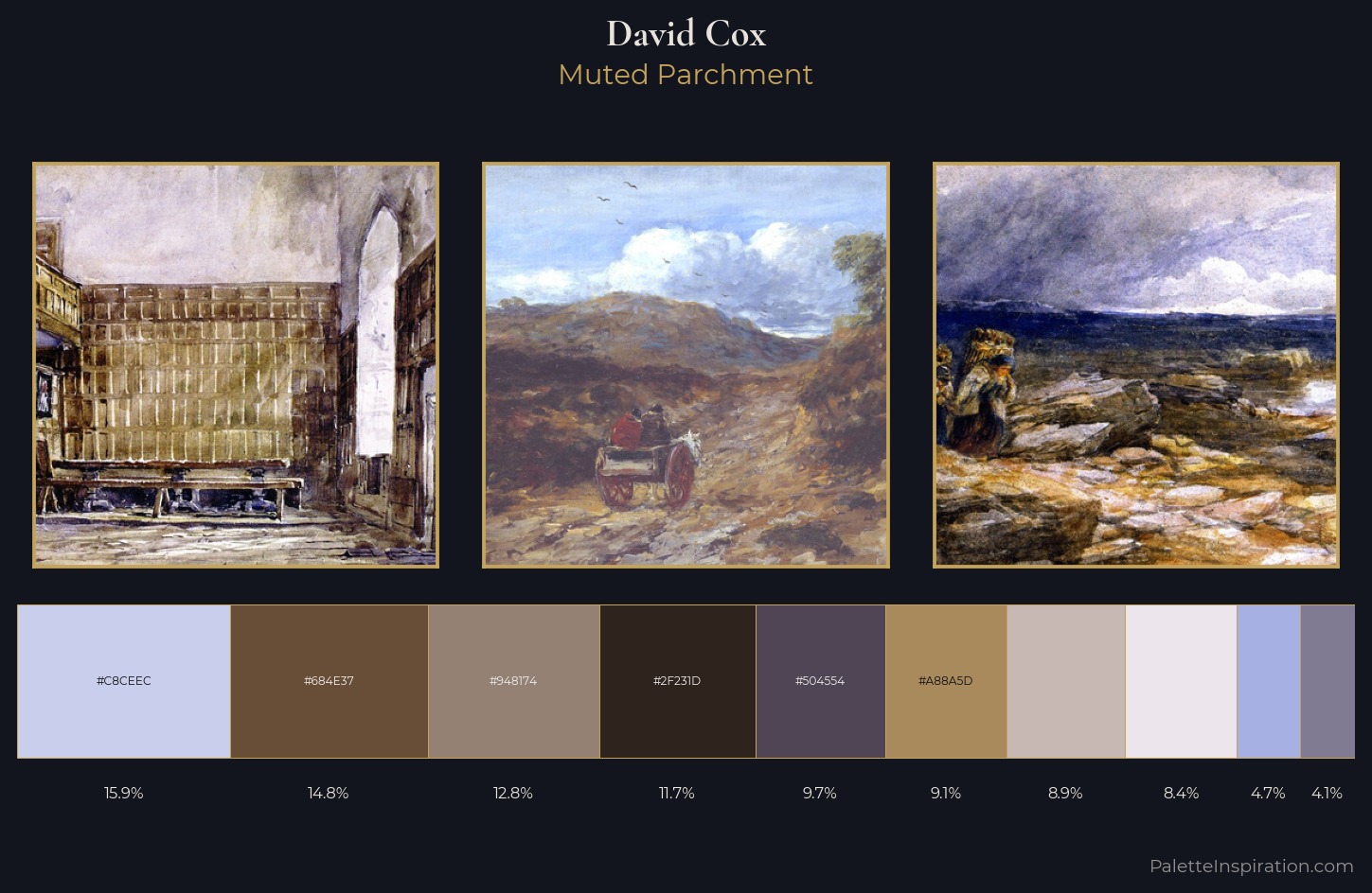 David Cox Palette 6 — Muted Parchment