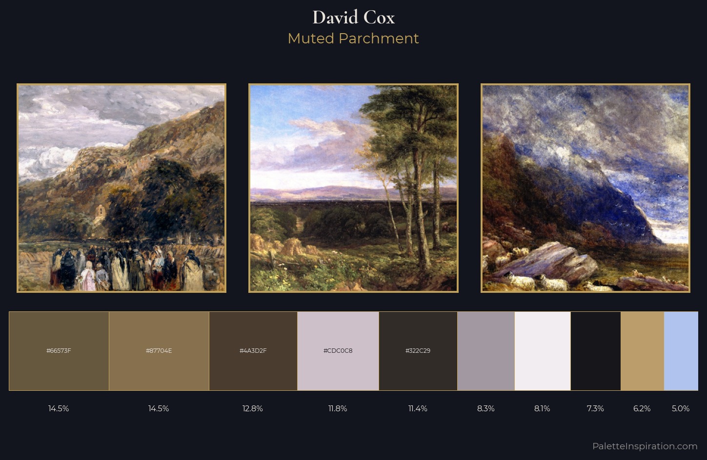 David Cox Palette 9 — Muted Parchment