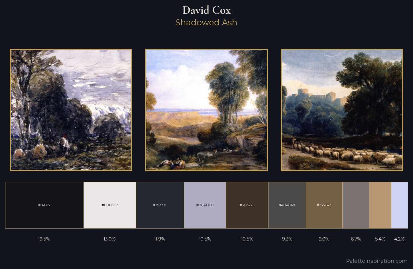 David Cox Palette 12 — Shadowed Ash