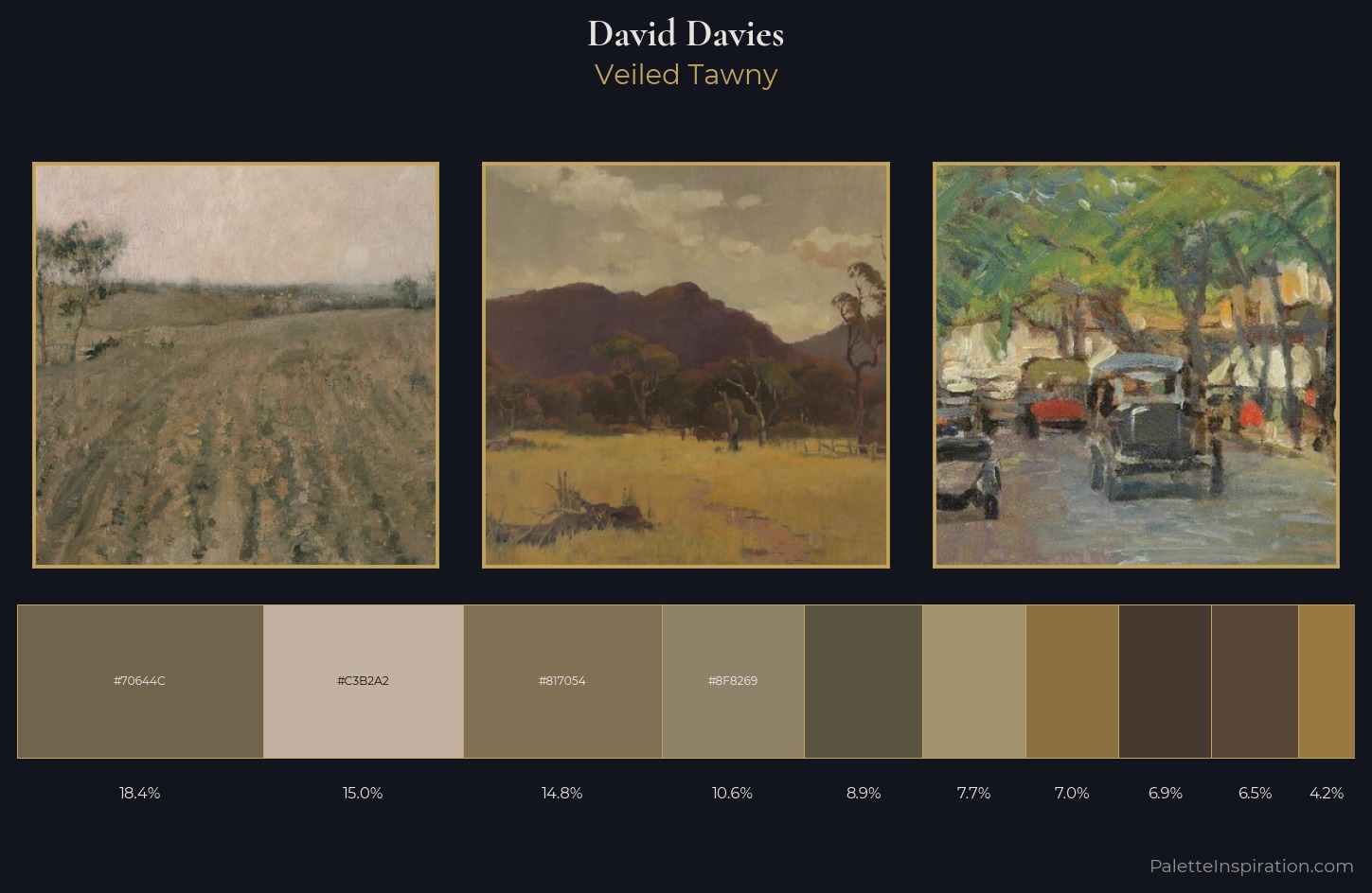 David Davies Palette 3 — Veiled Tawny