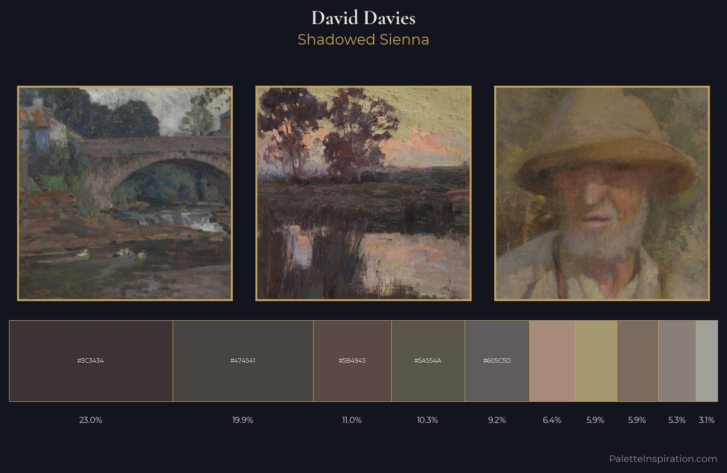 David Davies Palette 4 — Shadowed Sienna