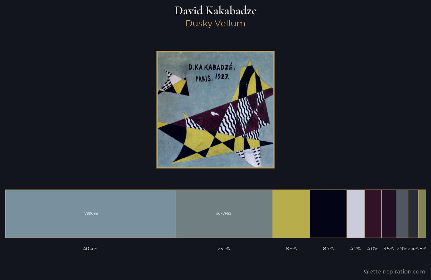 David Kakabadze Palette 8 — Dusky Vellum
