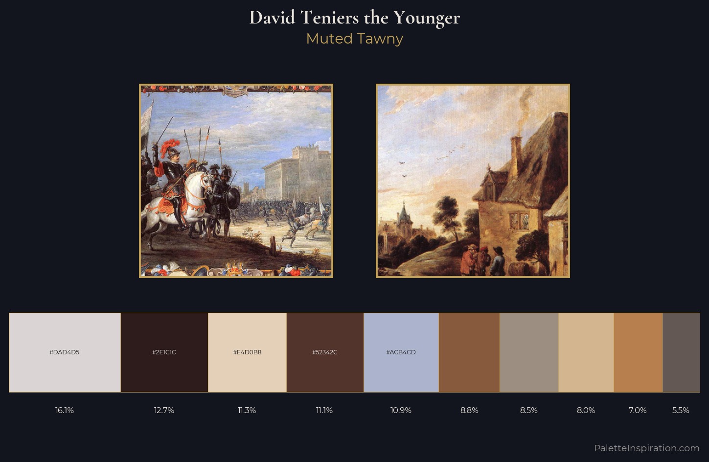 David Teniers the Younger Palette 2 — Muted Tawny