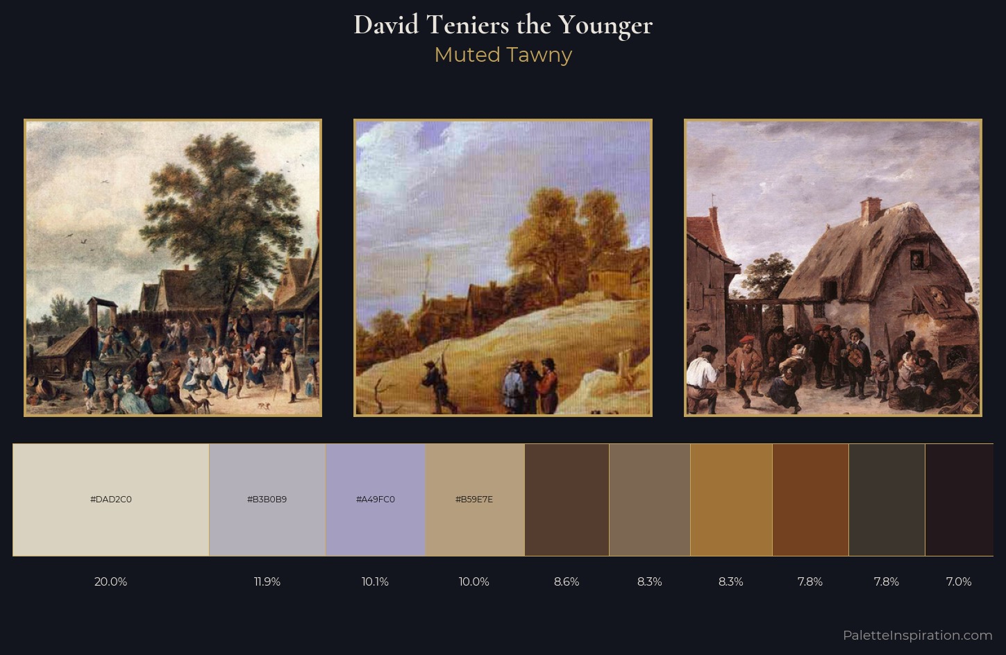 David Teniers the Younger Palette 5 — Muted Tawny
