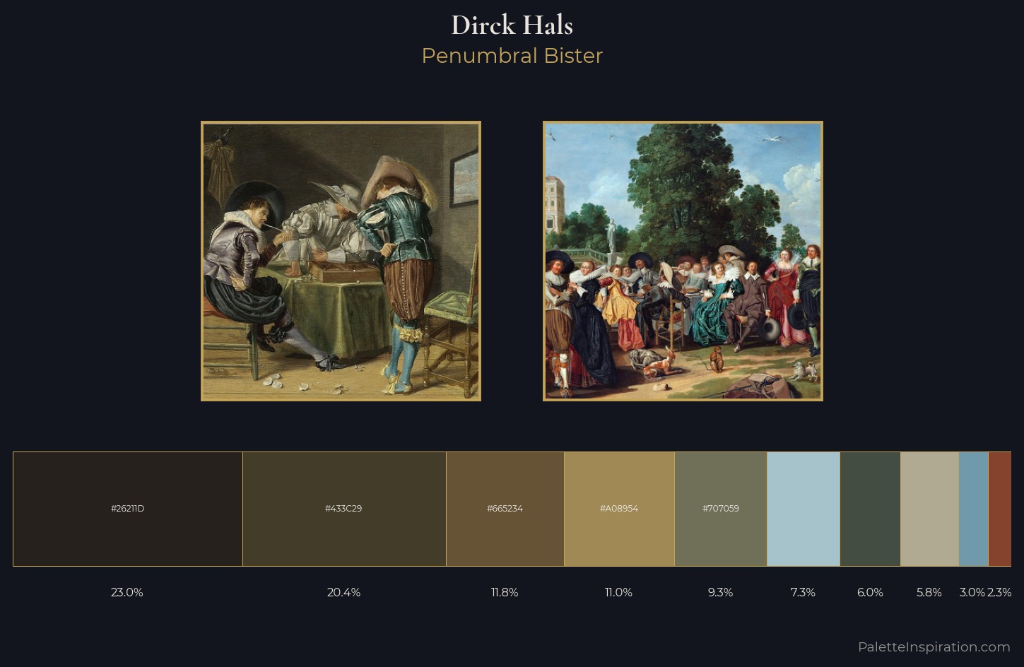 Dirck Hals Palette 1 — Penumbral Bister