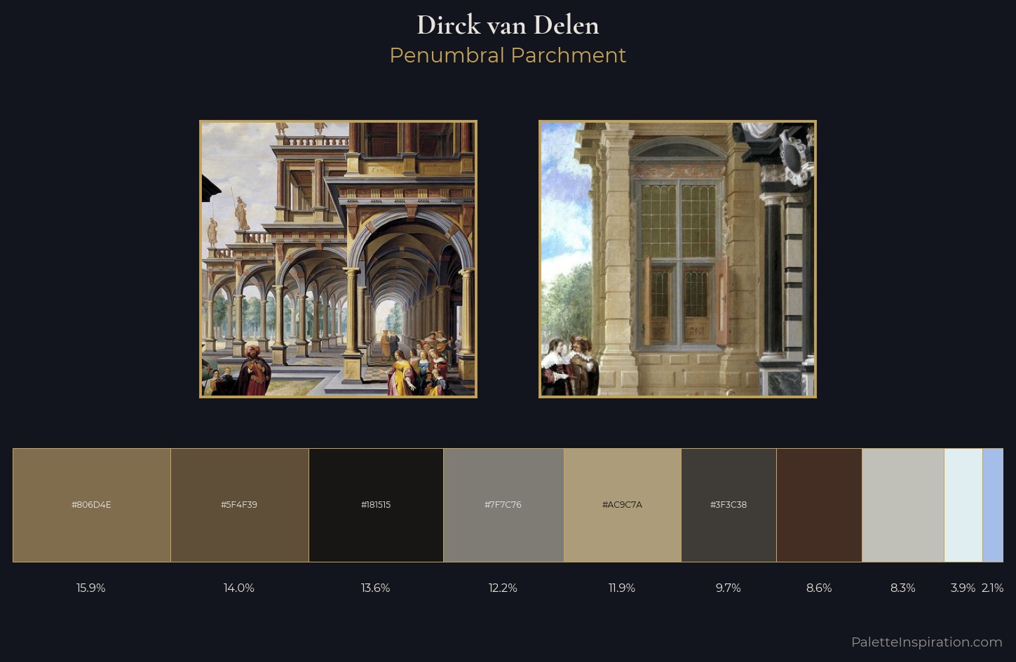 Dirck van Delen Palette 1 — Penumbral Parchment