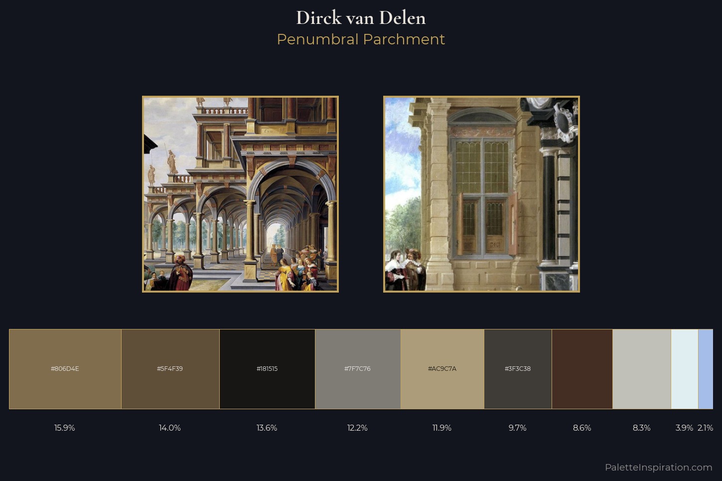 Dirck van Delen Master Palette — Penumbral Parchment