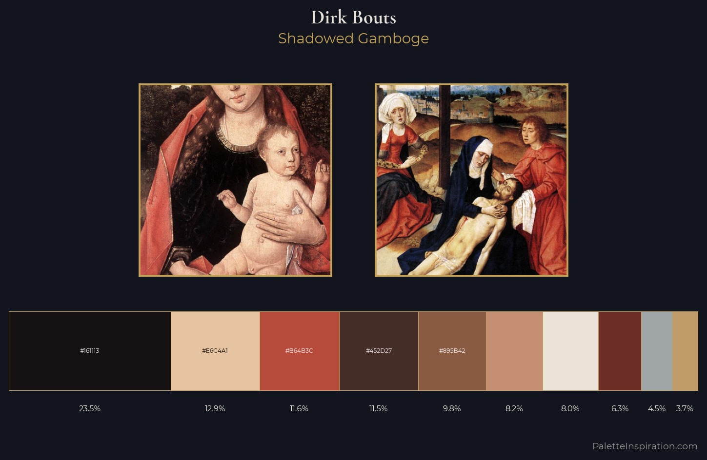 Dirk Bouts Palette 3 — Shadowed Gamboge