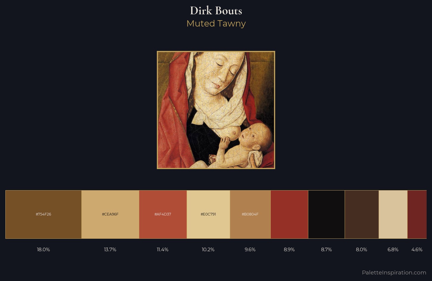 Dirk Bouts Palette 6 — Muted Tawny