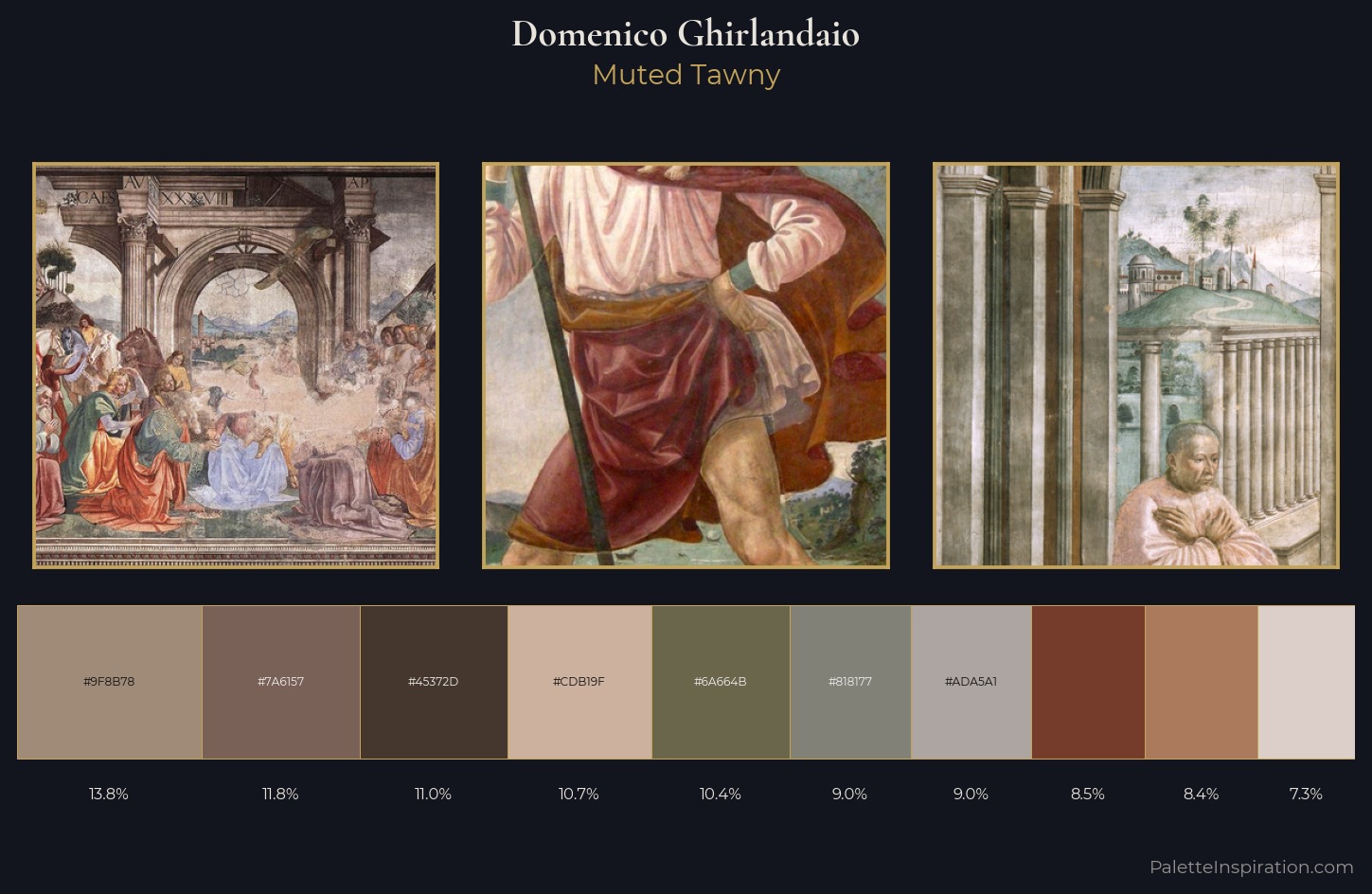 Domenico Ghirlandaio Palette 3 — Muted Tawny